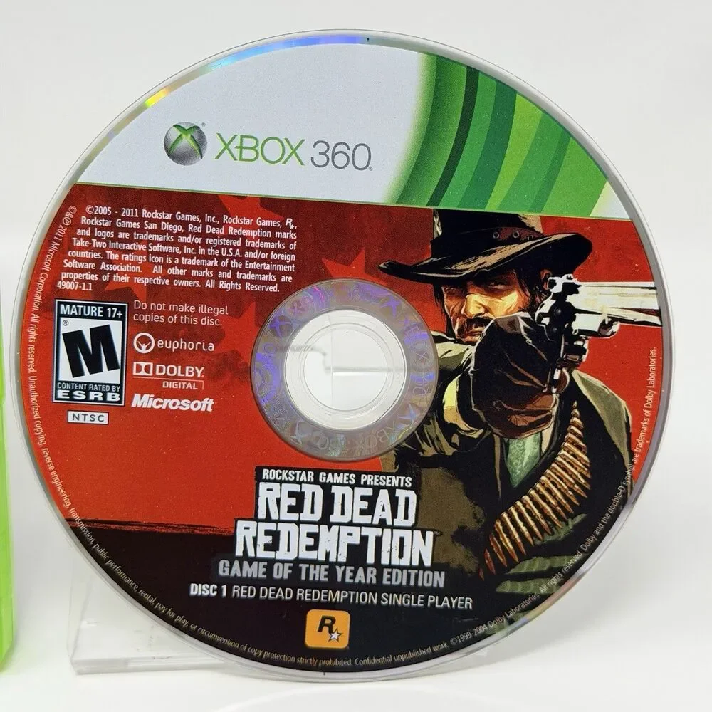 Red Dead Redemption Game of the Year Edition Xbox 360 Complete CIB Map Tested
